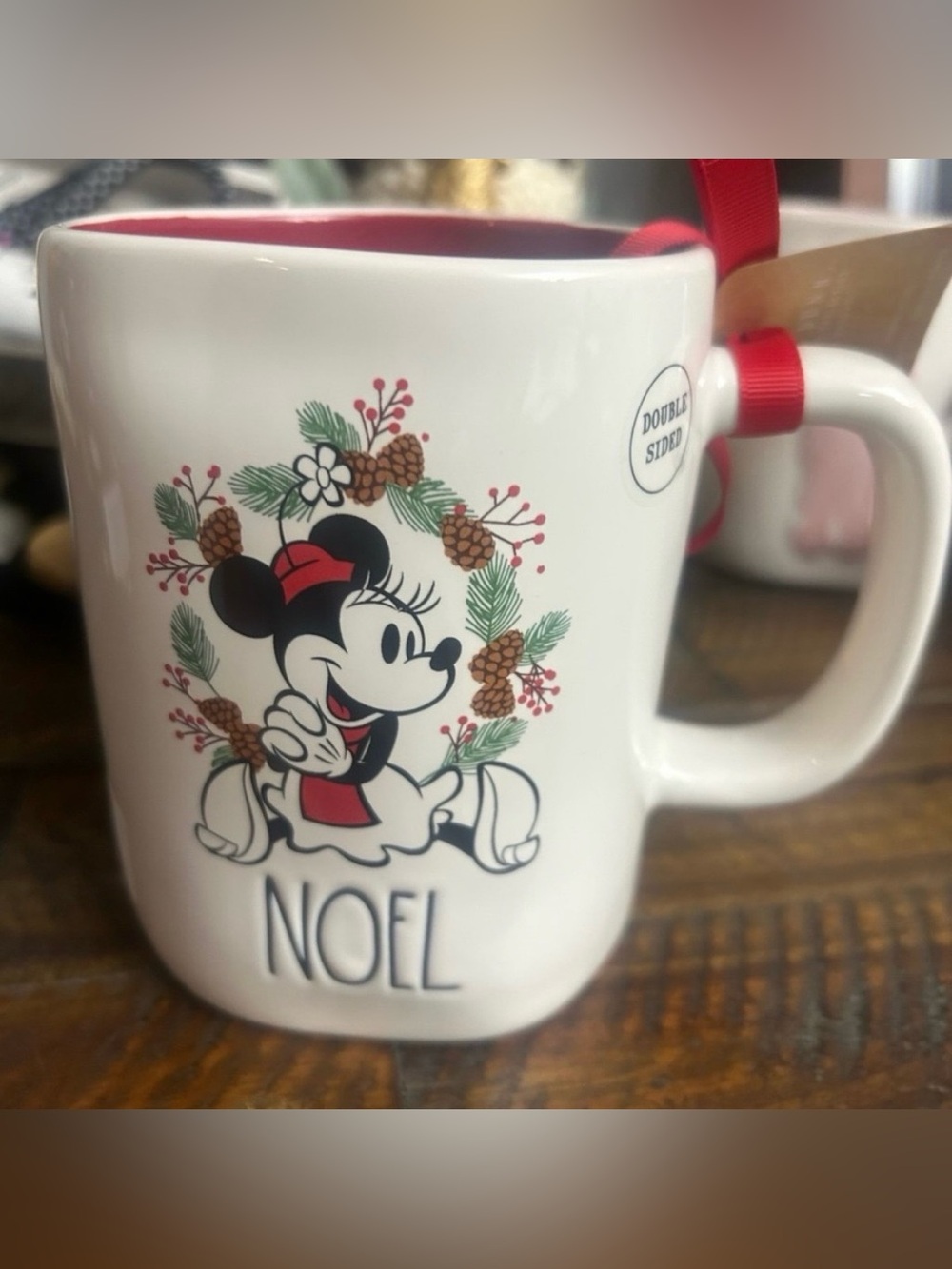 Rae Dunn x Disney Minnie Mouse Noel Double Sided Holiday Mug